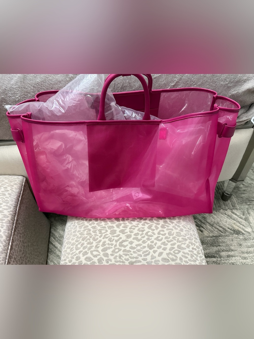 Beans New Brandon Blackwood Pink Nylon Market Tote